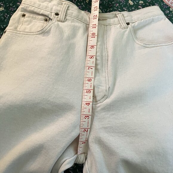 Vintage Spirit Denim Mom Jeans Womens High Rise Off White 90s Neutral Minimalist - Picture 7 of 9